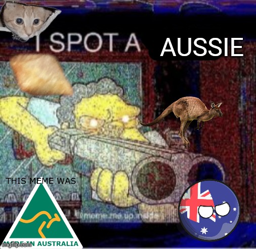 I spot a X | AUSSIE | image tagged in i spot a x | made w/ Imgflip meme maker