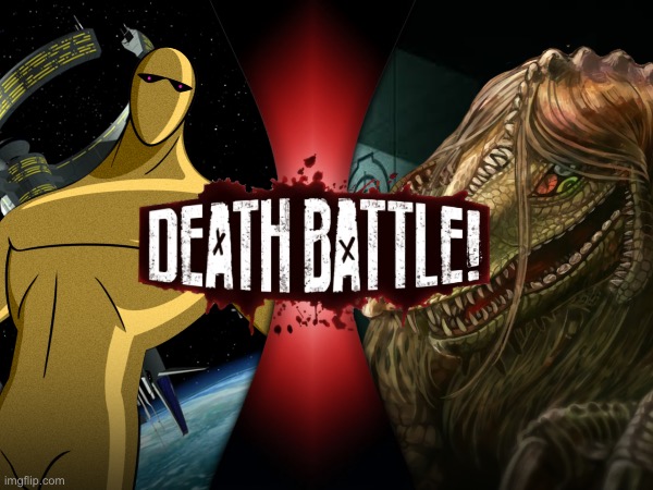 A.M.A.Z.O. VS SCP-682 (Justice League Unlimited VS The SCP Foundation) | image tagged in death battle,dc,scp | made w/ Imgflip meme maker