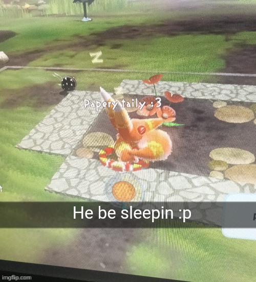 he be sleepin :p | made w/ Imgflip meme maker