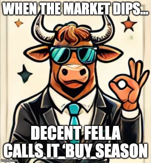 BuySeason | WHEN THE MARKET DIPS... DECENT FELLA CALLS IT ‘BUY SEASON | image tagged in memes,fun,memecoin | made w/ Imgflip meme maker