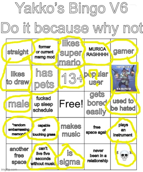 Am I a popular user? | image tagged in yakko s bingo v6 | made w/ Imgflip meme maker