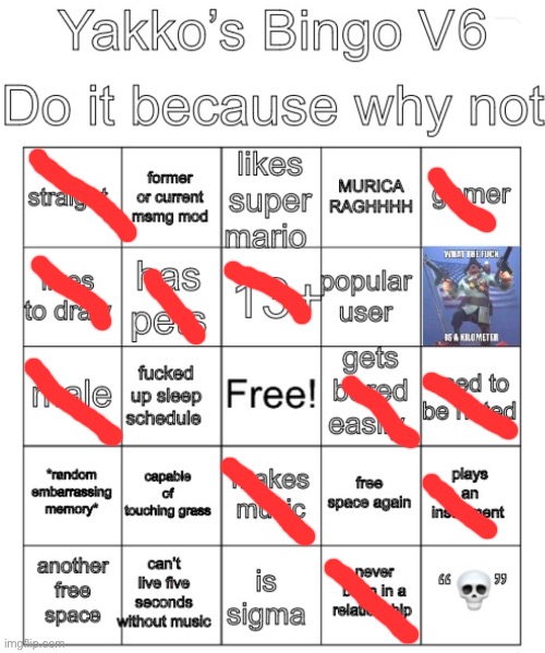 Yakko’s Bingo V6 | image tagged in yakko s bingo v6 | made w/ Imgflip meme maker