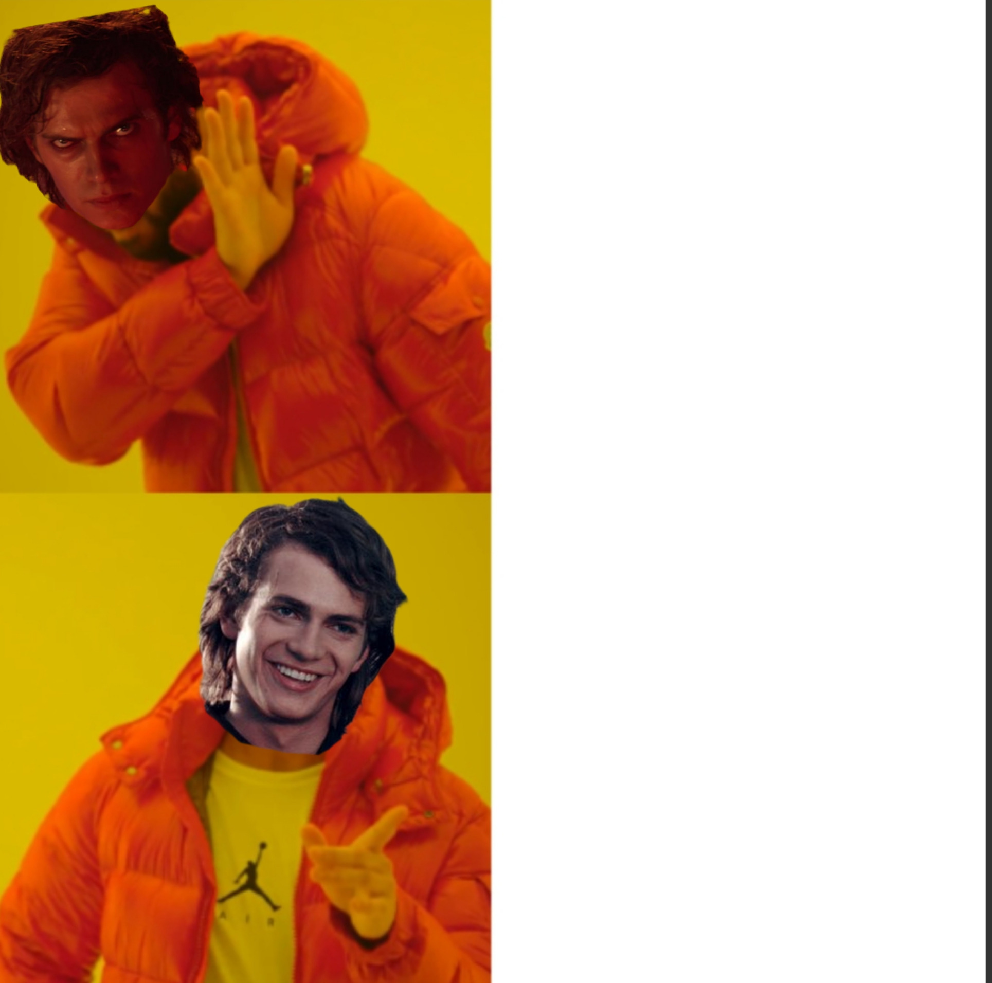 Anakin hotline bling Blank Meme Template