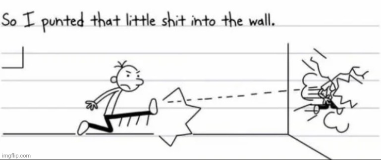 So i punted that little shit into the wall | image tagged in so i punted that little shit into the wall | made w/ Imgflip meme maker