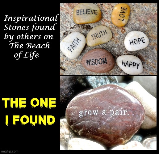 When you really have The Stones | image tagged in vince vance,stones,inspirational,memes,motivational,grow a pair | made w/ Imgflip meme maker