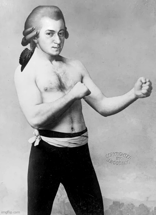 Mozart Boxer | image tagged in mozart boxer | made w/ Imgflip meme maker