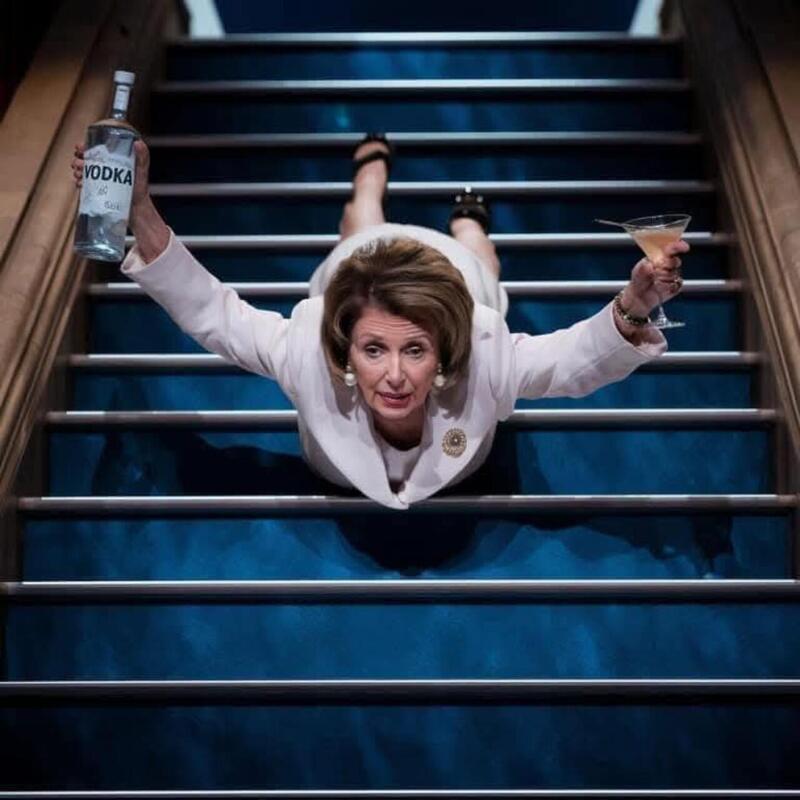 Nancy Pelosi falls Blank Meme Template