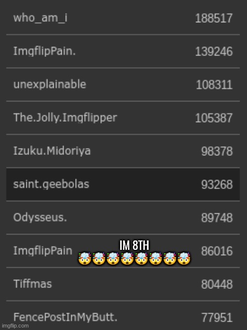 IM 8TH 🤯🤯🤯🤯🤯🤯🤯🤯 | made w/ Imgflip meme maker
