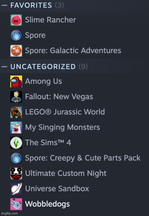 steam library reveal ig | made w/ Imgflip meme maker