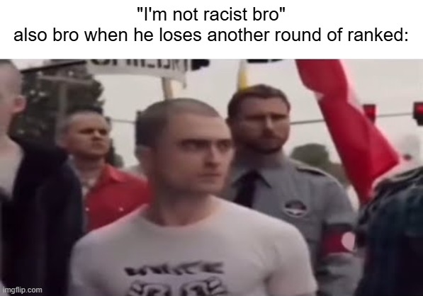 Nate, what are you doing man | "I'm not racist bro"
also bro when he loses another round of ranked: | image tagged in nate what are you doing man | made w/ Imgflip meme maker