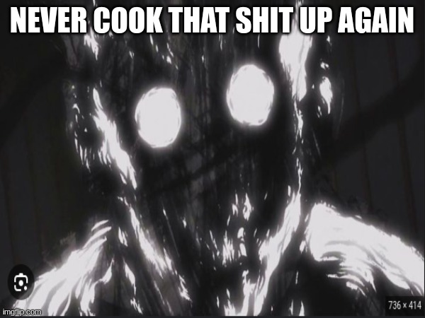 NEVER COOK THAT SHIT UP AGAIN | made w/ Imgflip meme maker