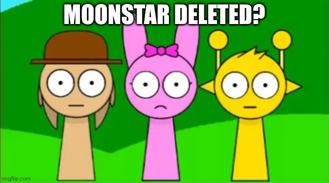 I clicked on moonstar's main and the acc was deleted | MOONSTAR DELETED? | image tagged in tunner pinki and simon staring at you | made w/ Imgflip meme maker