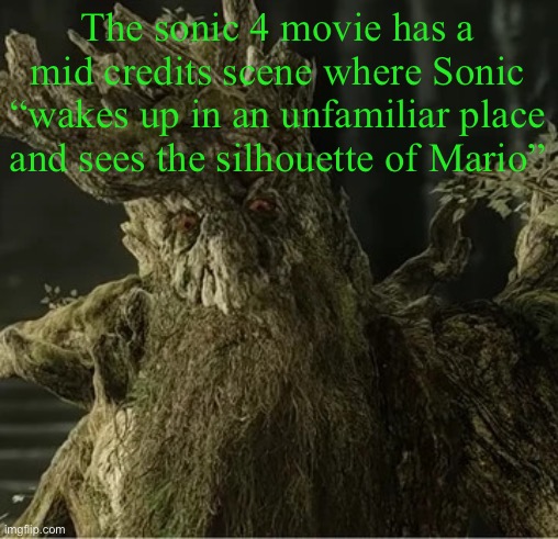 I lost the script ☠️ | The sonic 4 movie has a mid credits scene where Sonic “wakes up in an unfamiliar place and sees the silhouette of Mario” | image tagged in hecate | made w/ Imgflip meme maker