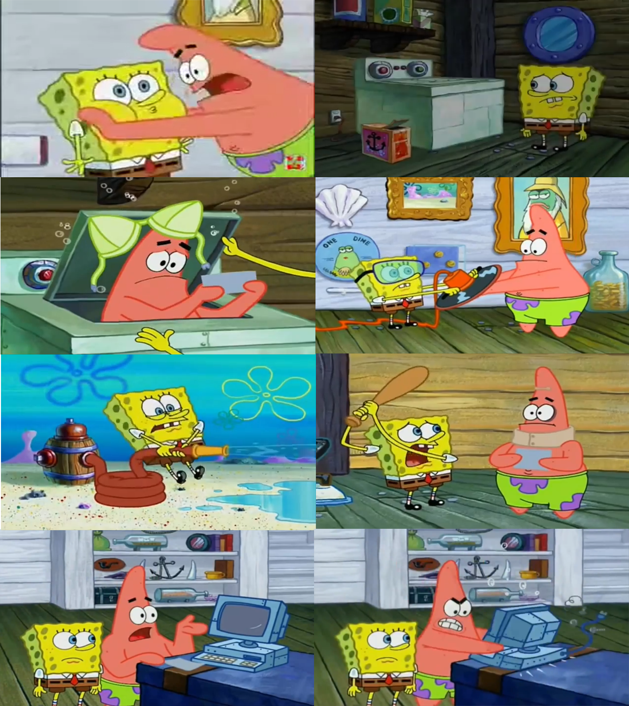 Patrick Computer Blank Meme Template