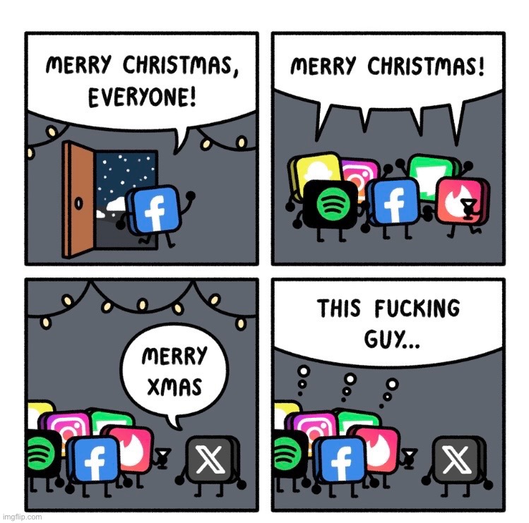 Merry ‘Xmas’ | image tagged in christmas,xmas,comics,funny,memes,apps | made w/ Imgflip meme maker