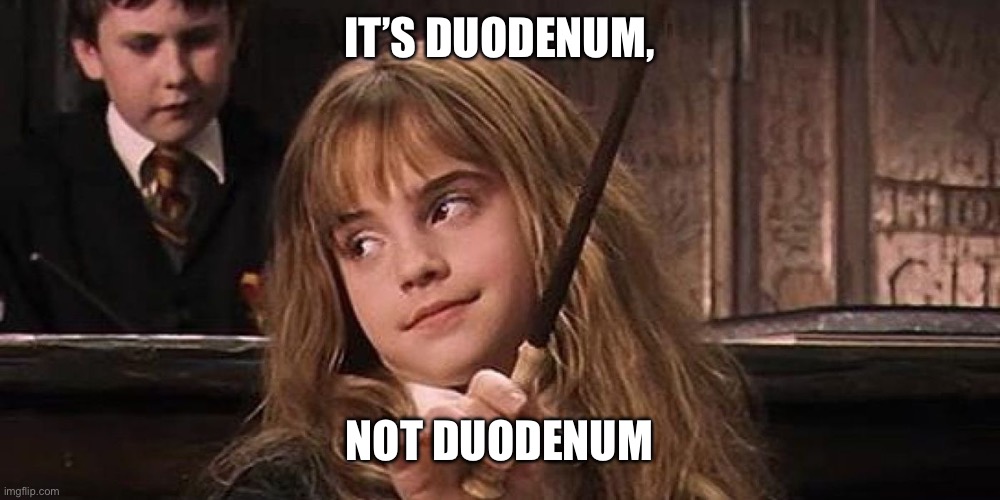 IT’S DUODENUM, NOT DUODENUM | made w/ Imgflip meme maker