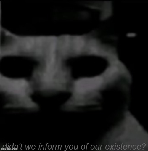 didn't we inform you of our existence? | made w/ Imgflip meme maker