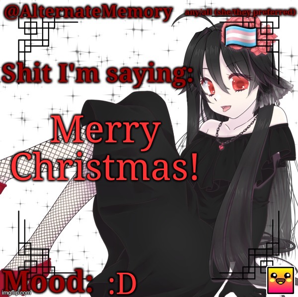 AlternateMemory's Second Picrew Announcement Template | Merry Christmas! :D | image tagged in alternatememory's second picrew announcement template | made w/ Imgflip meme maker