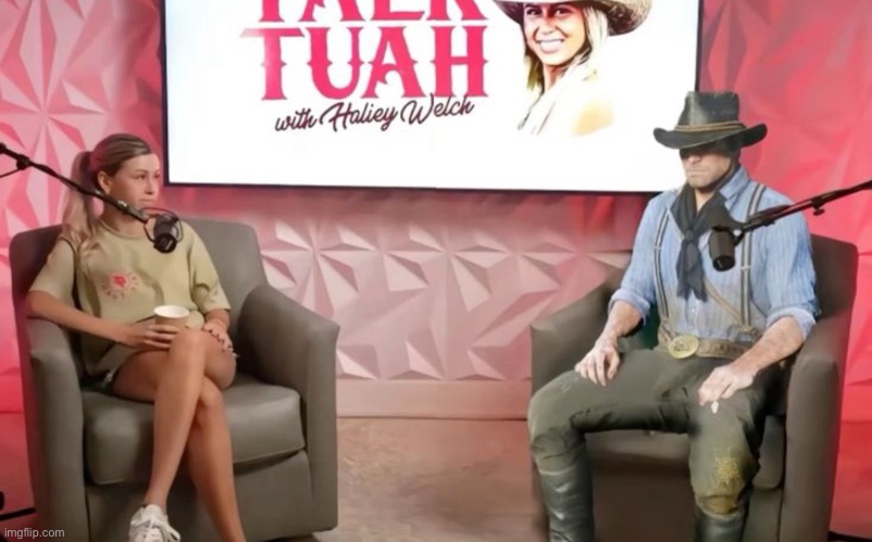 They really letting anyone on the Talk Tuah podcast now | image tagged in memes,rdr2,arthur | made w/ Imgflip meme maker