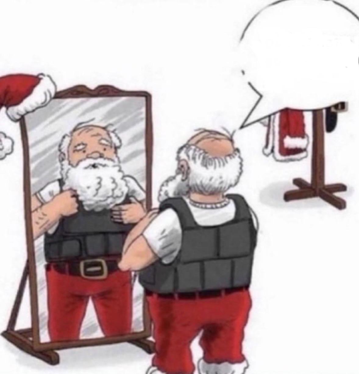 Bulletproof Santa Blank Meme Template