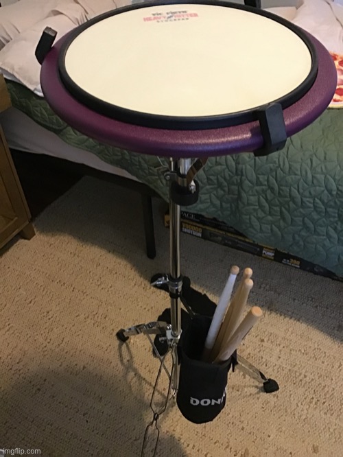 Got this chat, Vic firth stock pad (110$)and the drum stand for the pad | made w/ Imgflip meme maker