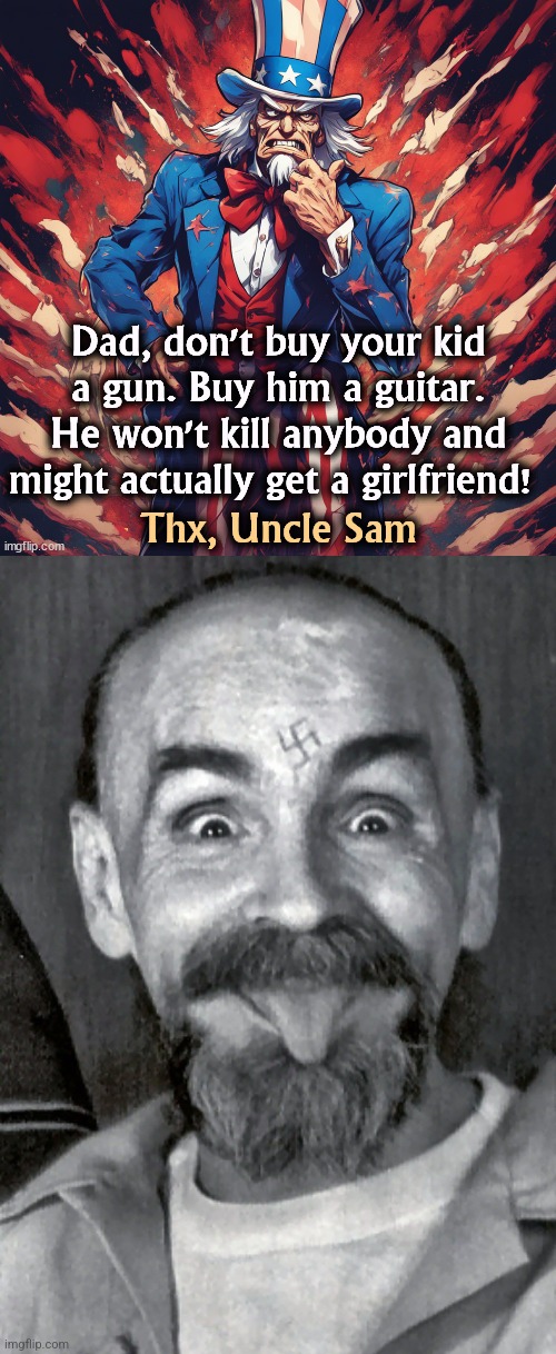 Merry Christmas, fam! | image tagged in charles manson | made w/ Imgflip meme maker