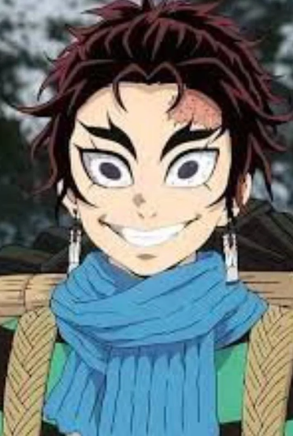 High Quality creepy tanjiro Blank Meme Template