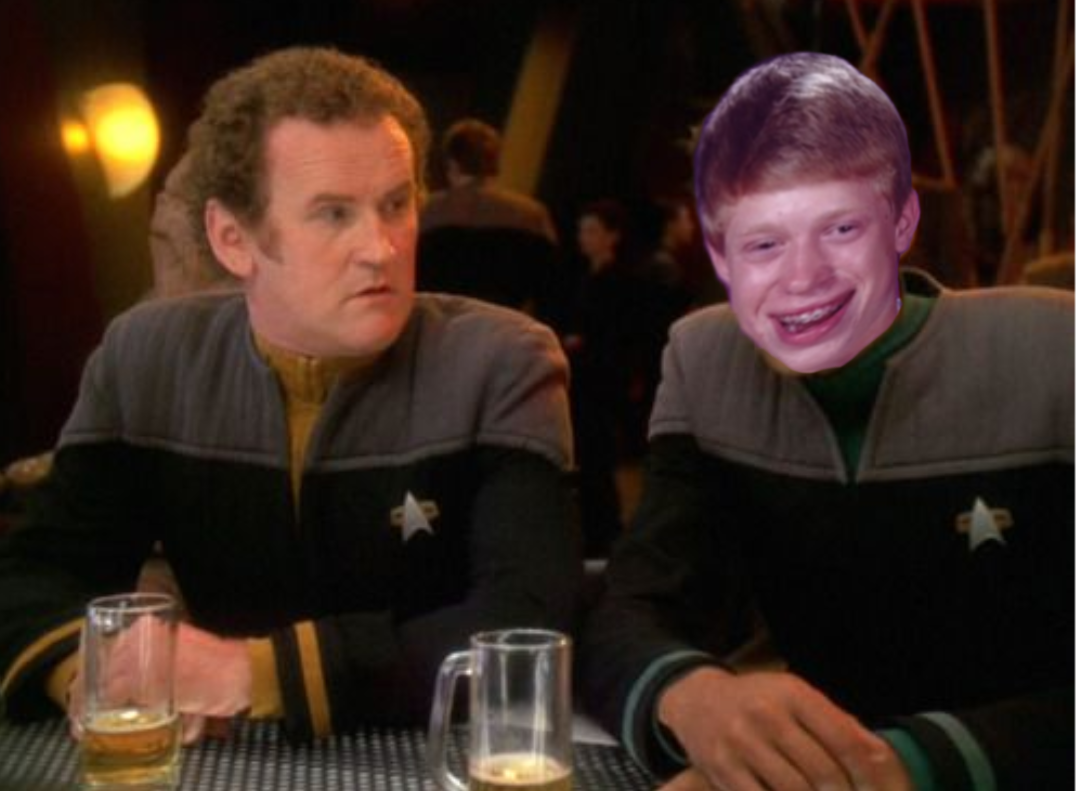 Miles o'brien with bad luck brian Blank Meme Template