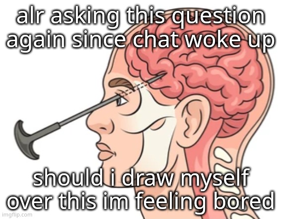 Lobotomy | alr asking this question again since chat woke up; should i draw myself over this im feeling bored | image tagged in lobotomy | made w/ Imgflip meme maker