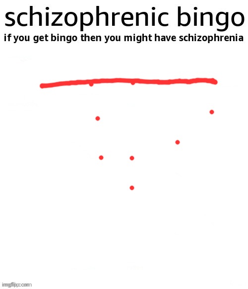 schizophrenic bingo | image tagged in schizophrenic bingo | made w/ Imgflip meme maker