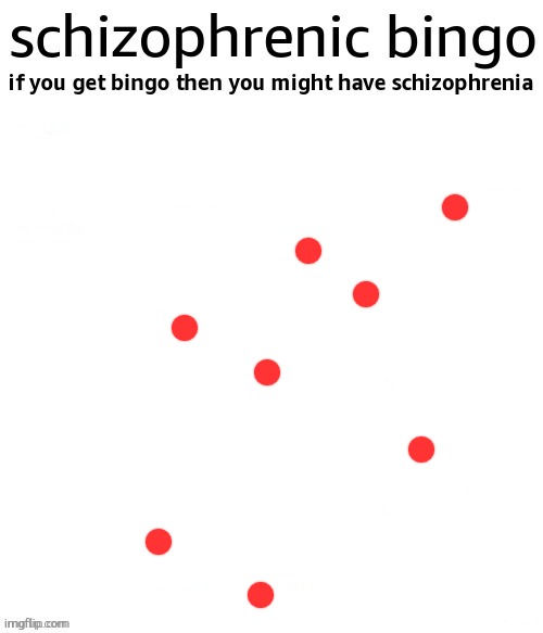 schizophrenic bingo | image tagged in schizophrenic bingo | made w/ Imgflip meme maker