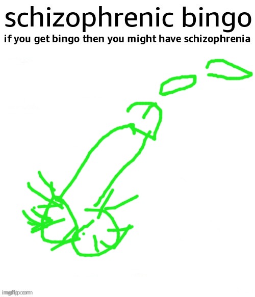 Guys did i win | image tagged in schizophrenic bingo | made w/ Imgflip meme maker