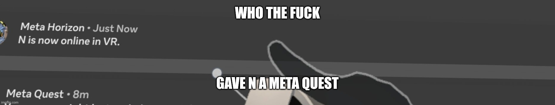 WHO | WHO THE FUCK; GAVE N A META QUEST | image tagged in murderdrones | made w/ Imgflip meme maker