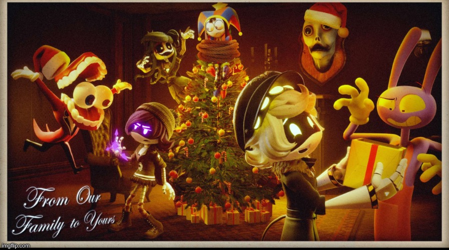 Merry Christmas from Glitch | image tagged in glitch productions,murder drones,the amazing digital circus,merry christmas,christmas | made w/ Imgflip meme maker