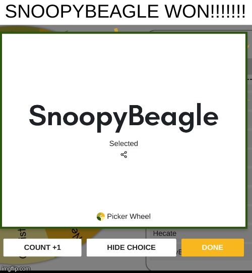 AHH!!!!!!!!!!!!!!! | SNOOPYBEAGLE WON!!!!!!! | made w/ Imgflip meme maker