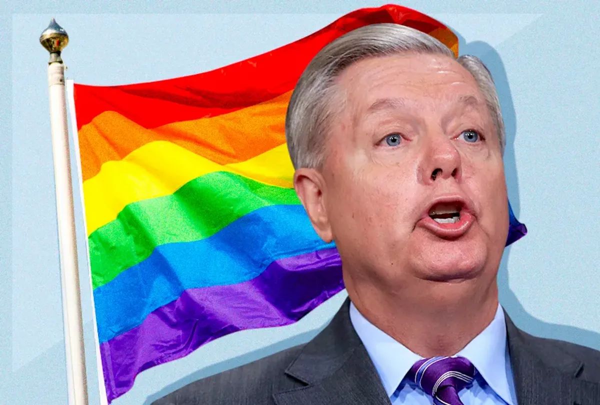 lindsey graham - Gay as Hell Blank Meme Template