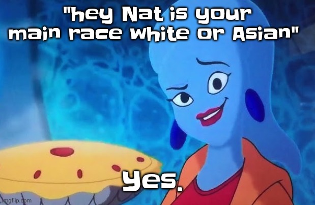 3.14 | "hey Nat is your main race white or Asian"; Yes. | image tagged in 3 14 | made w/ Imgflip meme maker