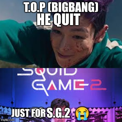 HE QUIT; JUST FOR | made w/ Imgflip meme maker