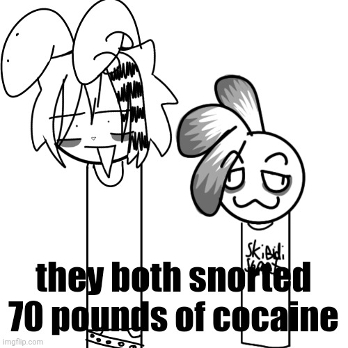 they both snorted 70 pounds of cocaine | made w/ Imgflip meme maker