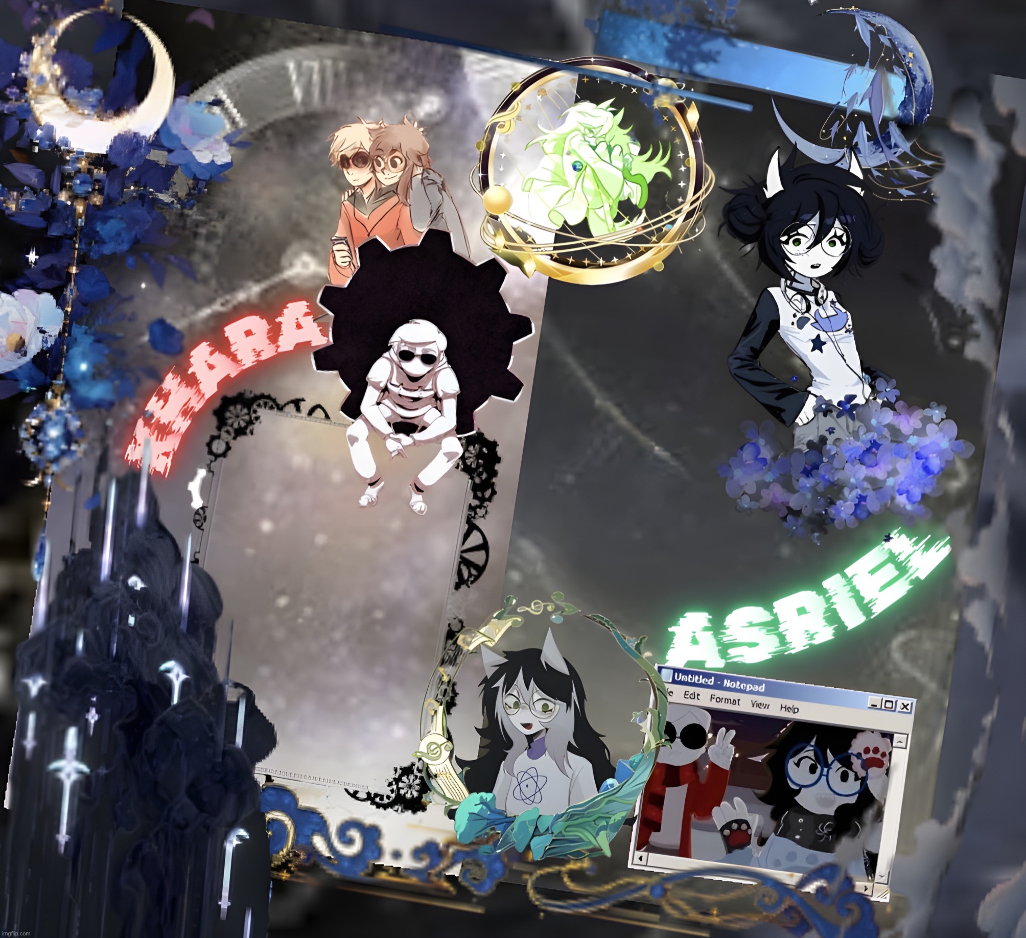 Asriel and Khara shared template | image tagged in asriel and khara shared template | made w/ Imgflip meme maker