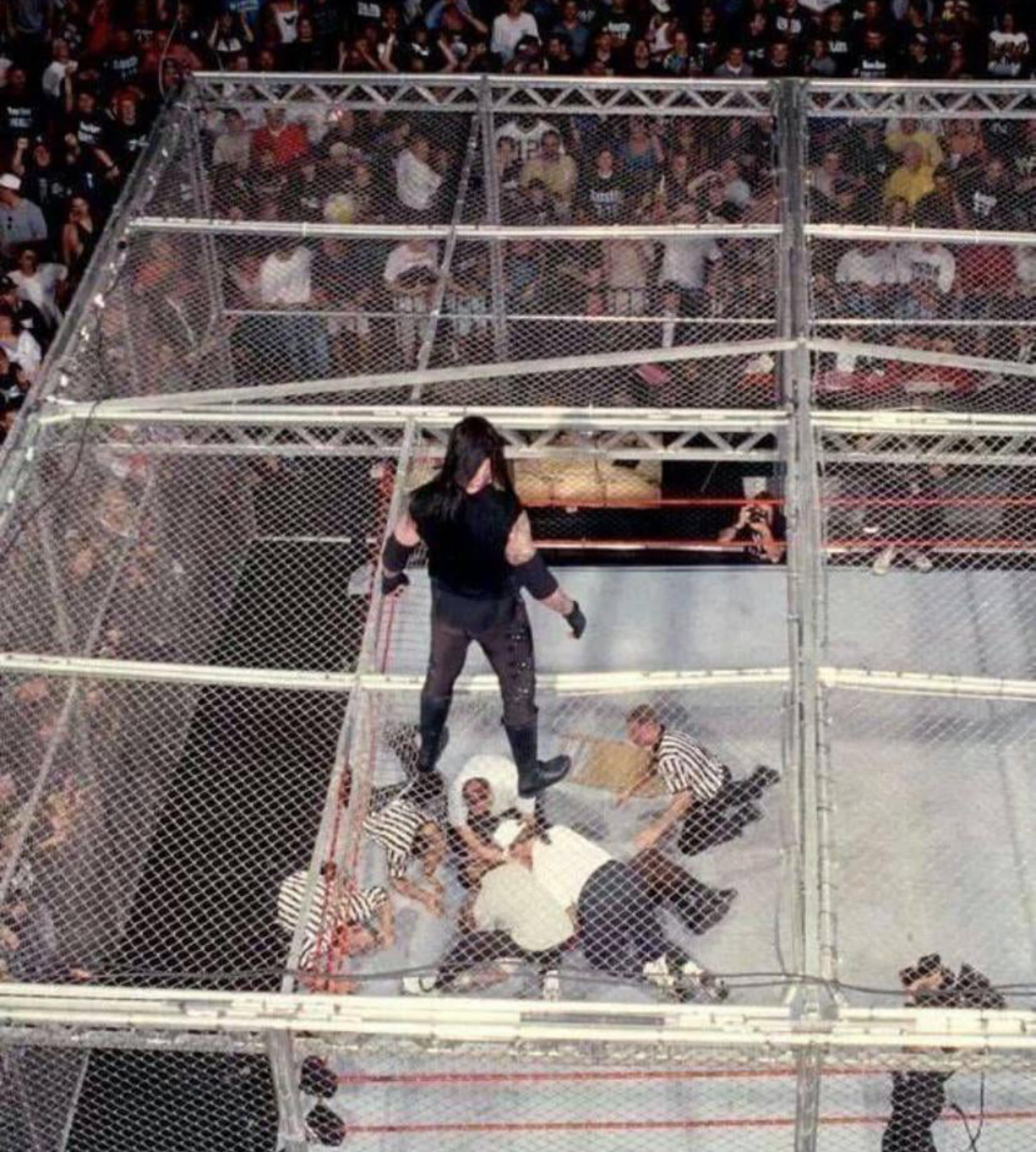 Undertaker Looking Down At Mankind Blank Meme Template