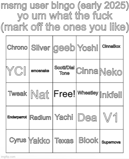 do this ig idfk | image tagged in msmg user bingo christmas 2024 | made w/ Imgflip meme maker