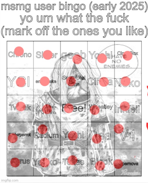 MSMG user bingo (Christmas 2024) | image tagged in msmg user bingo christmas 2024 | made w/ Imgflip meme maker