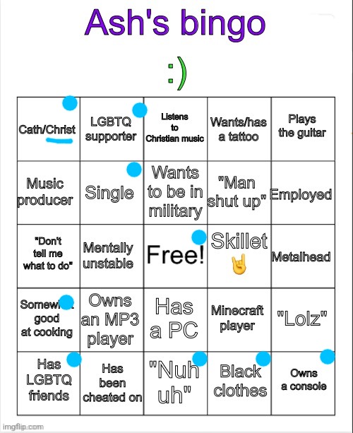 Ash's bingo | image tagged in ash's bingo | made w/ Imgflip meme maker