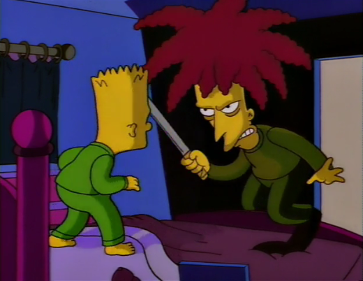 Sideshow Bob knife Blank Meme Template