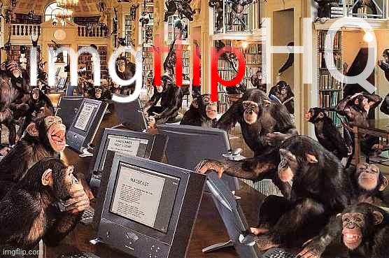 monkeys on computers | HQ | image tagged in monkeys on computers | made w/ Imgflip meme maker