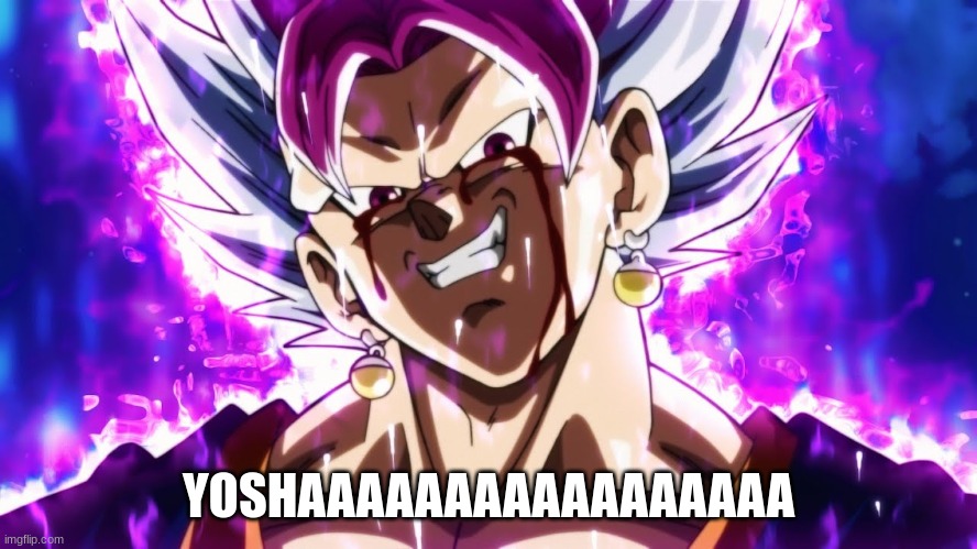 Ultra Vegito the God Killer | YOSHAAAAAAAAAAAAAAAAA | image tagged in ultra vegito the god killer | made w/ Imgflip meme maker