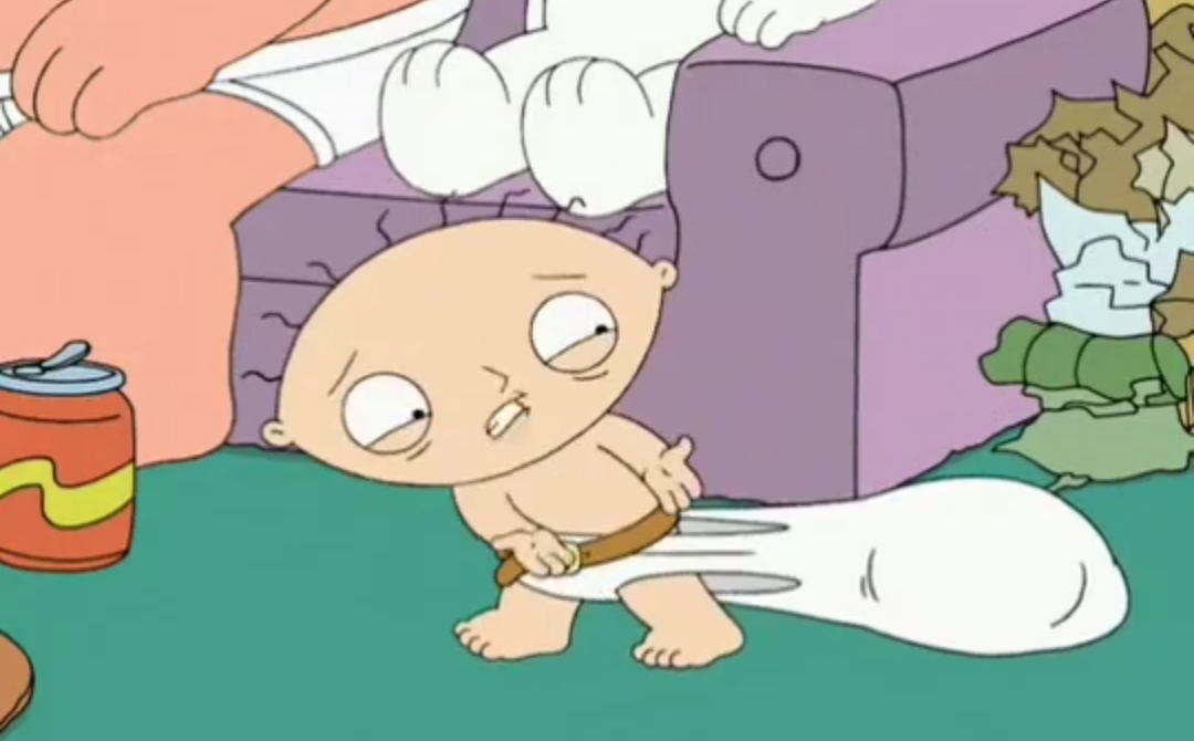 Stewie diaper full Blank Meme Template