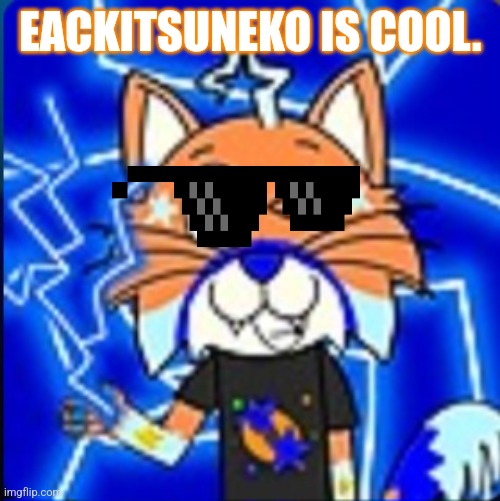 EACKitsuneko is Cool. | EACKITSUNEKO IS COOL. | image tagged in cool,deviantart | made w/ Imgflip meme maker