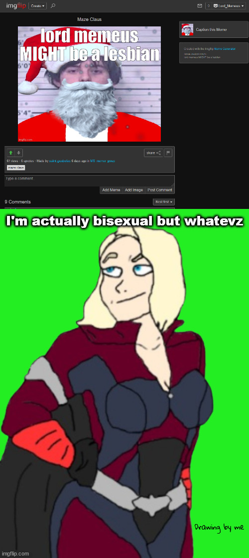 I'm actually bisexual but whatevz; Drawing by me | image tagged in stormfront | made w/ Imgflip meme maker